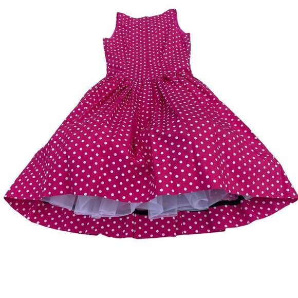 Tracy and Michael Pink White Polka Dot Dress 60’s Petticoat Vintage Women 6 - Picture 6 of 7
